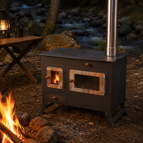 Portable family camping stove - family,