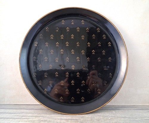 Vintage black lacquer tray