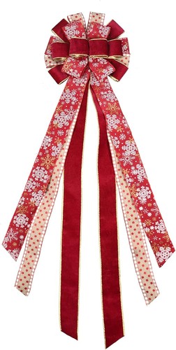 Christmas tree topper bow - christmas,