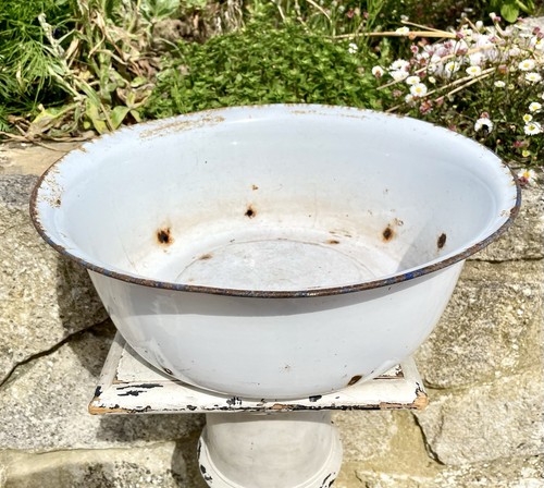 Vintage enamel bowl - vintage,