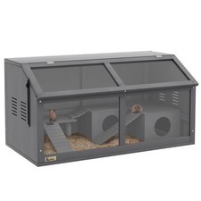Pawhut wooden hamster cage - pawhut,