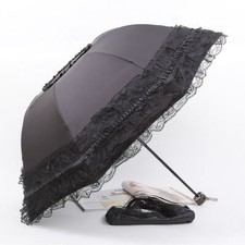 Lolita Lace Sun Umbrella Gothic Women's Parasol Portable Sunshade Female