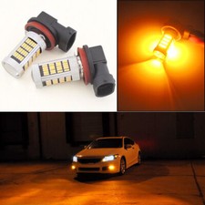 2 Amber Yellow H11 H8 Car Truck Pickup Fog Lights Driving Lamps 92-SMD LED Bulbs