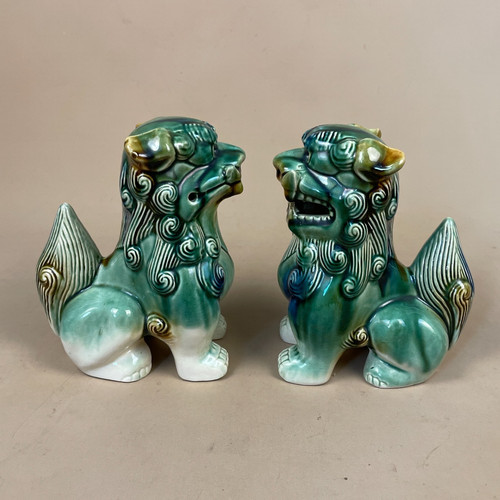 Pair oriental ceramic - pair,
