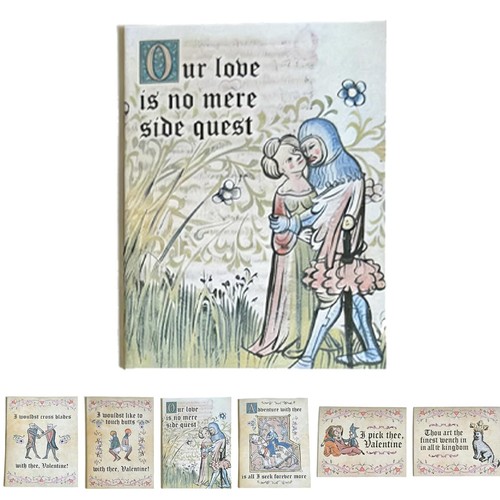 Medieval valentine card - medieval,