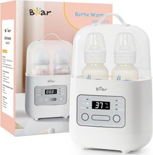 NEW Bear Bottle Warmer, Baby Double Bottle Sterilizer Digital Display