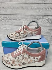 Fly Flot Pink/White Floral Lace Up Trainers Size 4. PWM