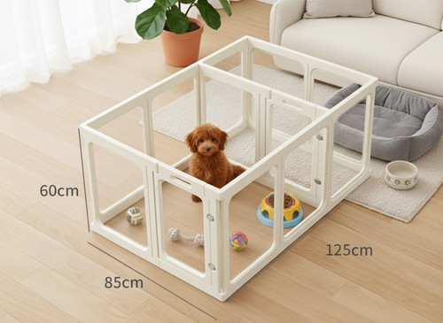 Clear acrylic dog playpen - acrylic,