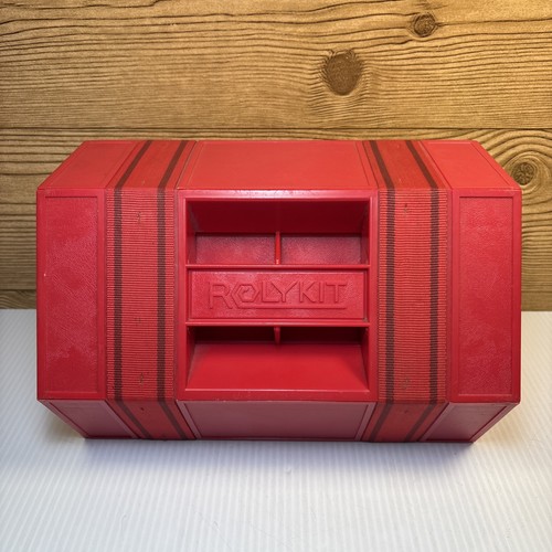 Vintage rolykit red organizer - red,