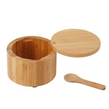 Wood Salt Cellar Bowl Box With
