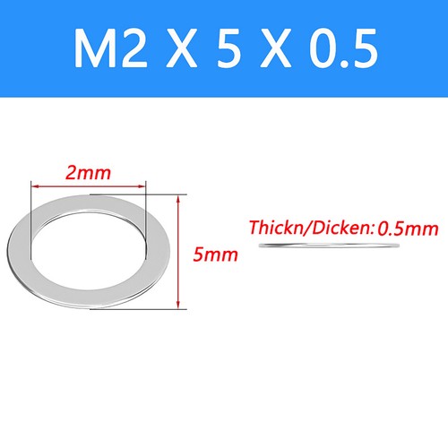 Shim washers 1mm 2mm 0 - 0.2mm, 0.3mm