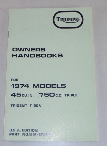 Operating manual triumph - manual,