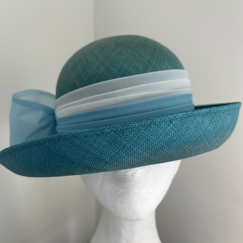 Vintage blue green hat - blue,
