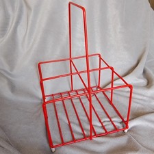 Vintage Red Metal Milk Bottle