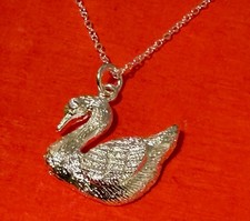 Sterling Silver Swan Pendant