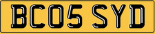 SID Cherished Registration Number Plate BECAUSE SYD Samuel York Davies SYDNEY