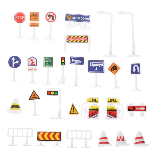 Pcs road signs toy playset - signs,