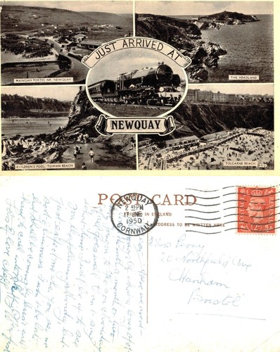 Vintage postcard newquay - vintage,