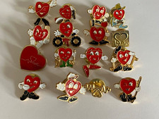 HEART FOUNDATION JOB LOT 16 X MOSTLY ENAMEL PIN BADGES 