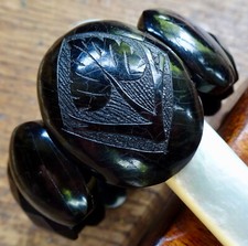 antique Victorian WHITBY JET
