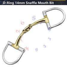 D-Ring Snaffle Horse Mouth Bit - Horse Mouthpiece With Lozenge