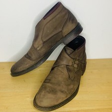 Autograph Men’s Shoe Brown Ankle With Buckle UK Size 8 - Suede Marks & Spencer