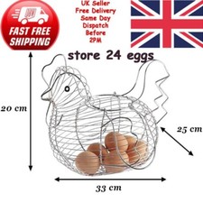 Chrome Wire Chicken Hen Egg