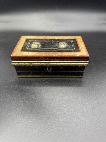 Vintage metal cash tin - vintage,