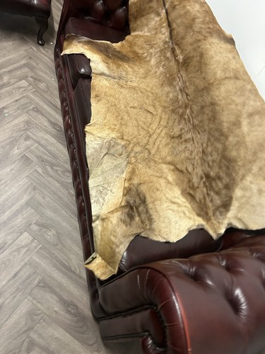 Beige cowhide rug - beige, genuine