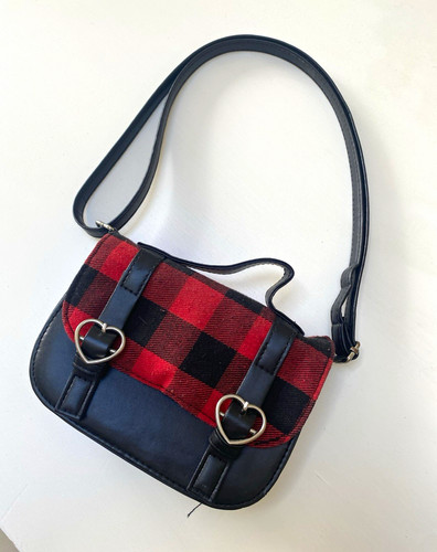 Girls small red black - &, check