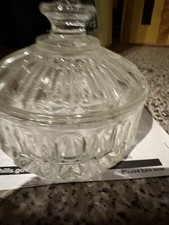 Glass Round Sugar Bowl with