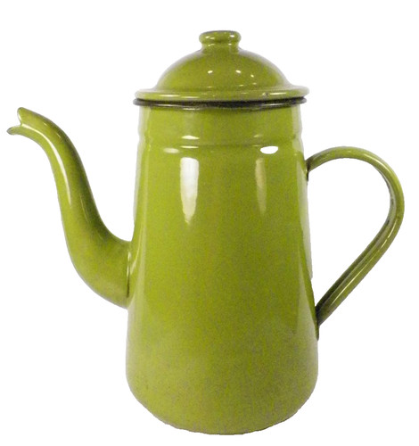 Green graniteware coffeepot - green,