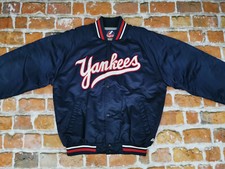 Majestic Varsity USA Vintage Baseball Jacket New York Yankees Size L Tip Top