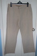 MARKS & SPENCER AUTOGRAPH LINEN BLEND TROUSERS SIZE 14