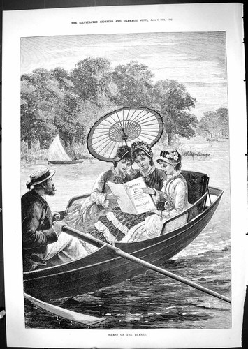Old antique print 1881 - 1881, sirens
