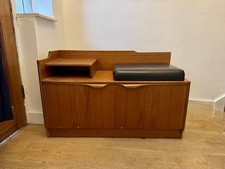 Mid Century Hall Telephone Seat Table With Useful Under Seat Storage