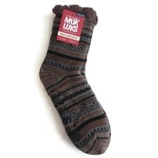 MUK LUKS Mens Cabin Socks L/XL