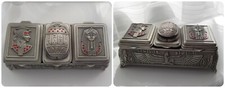 Very Nice Egyptian Style Jewellery Box - Three Compartments