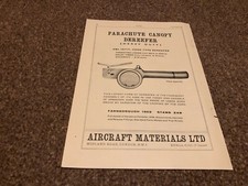 AC46 ADVERT 11X8 AIRCRAFT MATERIALS LTD - PARACHUTE CANOPY DEREEFER
