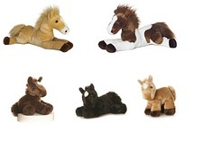 NEW AURORA PLUSH FLOPSIES HORSE CUDDLY SOFT FOAL TOY PONY TEDDY 