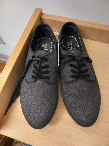 Girls black sparkle shoe size - girls,