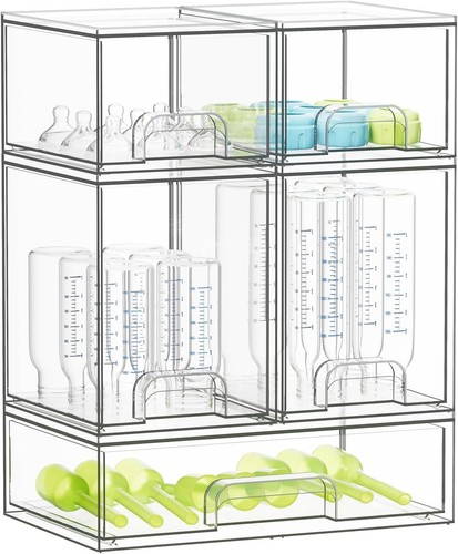 Set clear stackable storage - 5,