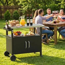 Outdoor BBQ Grill Cart with