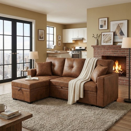 Shaped sofa sectional - l,