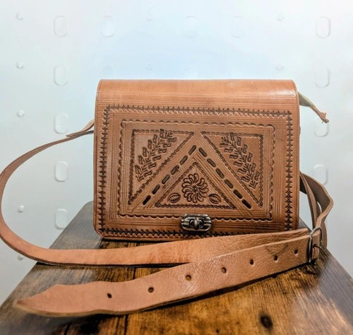 Hand tooled leather - hand, crossbody