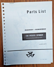 Parts List Massey Ferguson 728 Potato Spinner 