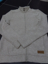 Weird Fish Macaroni Sweatshirt UK 12 Cream Beige Ecru Full Zip Fleece Jumper Top