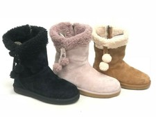 UGG Australia Plumdale Cuff Short Black Chestnut Dusk Boot 1102933 Pom 