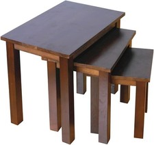 OAK Solid Nest of 3 Tables