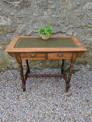 Antique green leather - leather, top